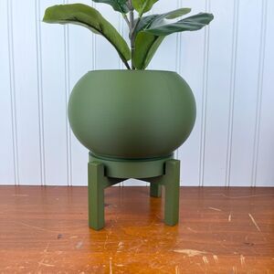 Rono Simple Indoor Planter w/ Drainage Hole and Drip Tray, houseplant